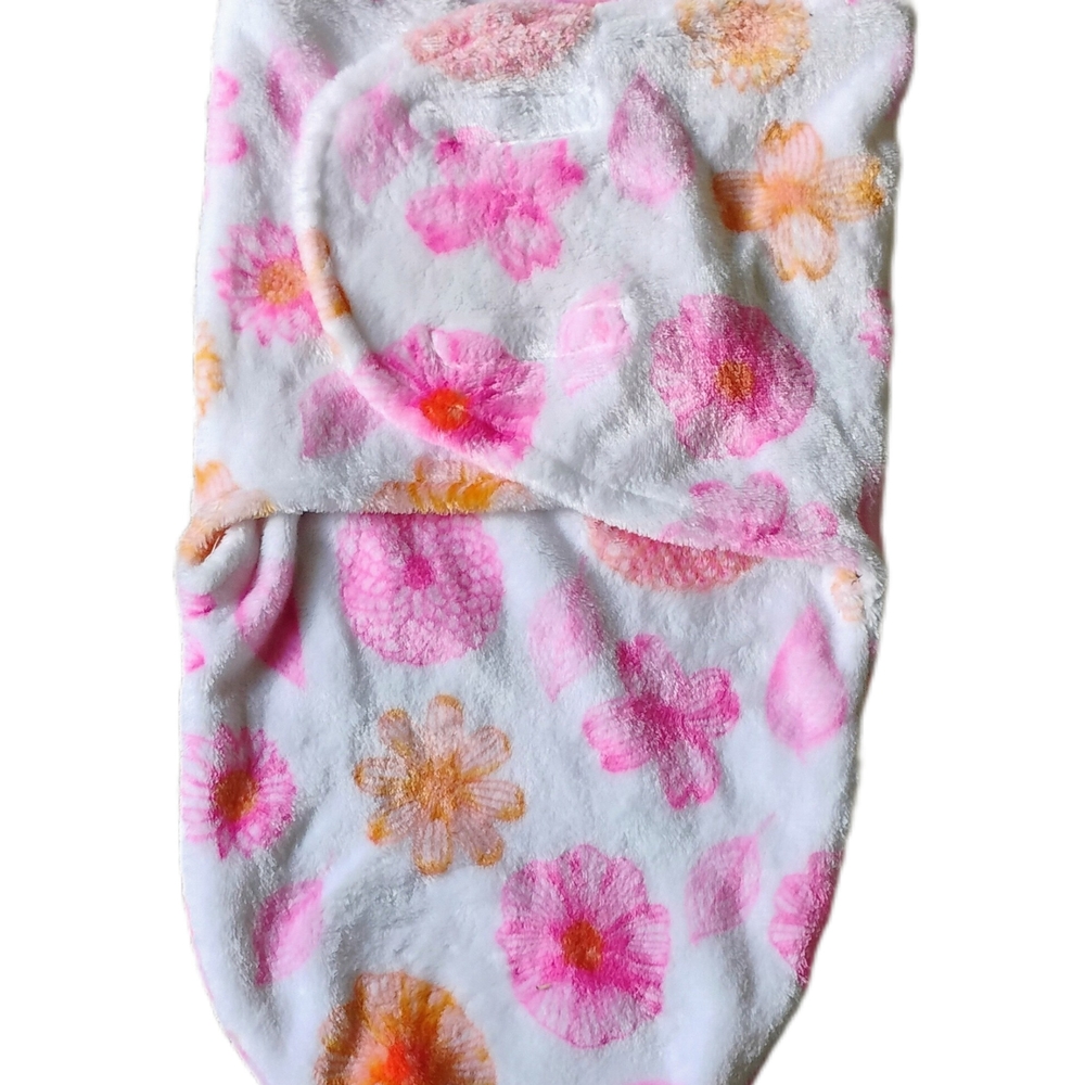 Laura Ashley Pink and Orange Swaddle Blanket
